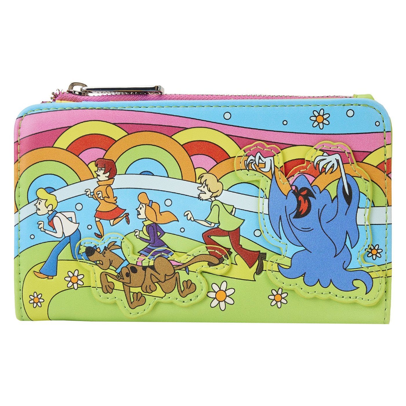 Loungefly Scooby-Doo Psychedelic Monster Chase Glow in the Dark Wallet - Front