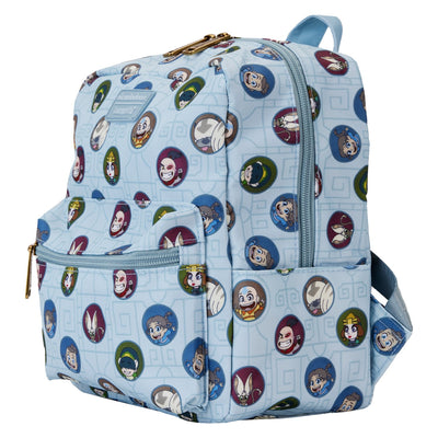 Loungefly Nickelodeon Avatar the Last Airbender Allover Print Square Nylon Mini Backpack - Side View