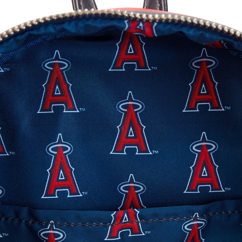 Loungefly MLB Anaheim Angels Patches Mini Backpack - Interior Lining - 671803422193