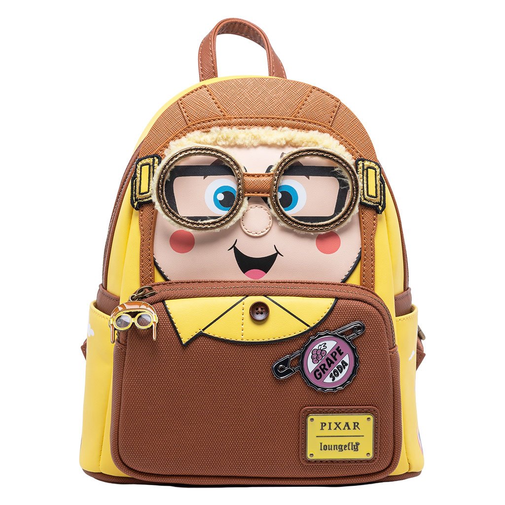 707 Street Exclusive - Loungefly Disney Pixar Up Young Carl Cosplay Mini Backpack with Removable Glasses - Front