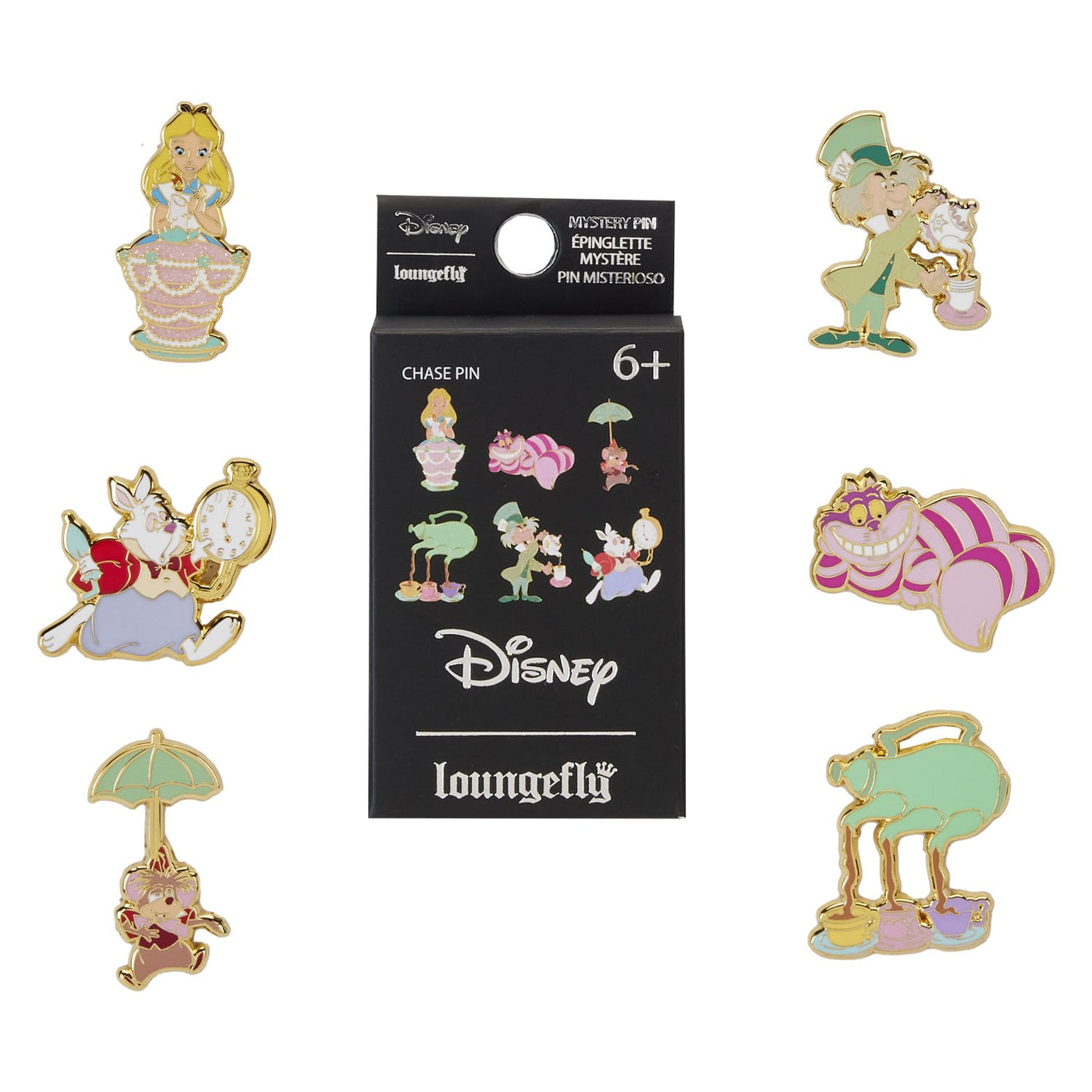 Loungefly Disney Alice in Wonderland Unbirthday Mystery Box Pins - Full Set