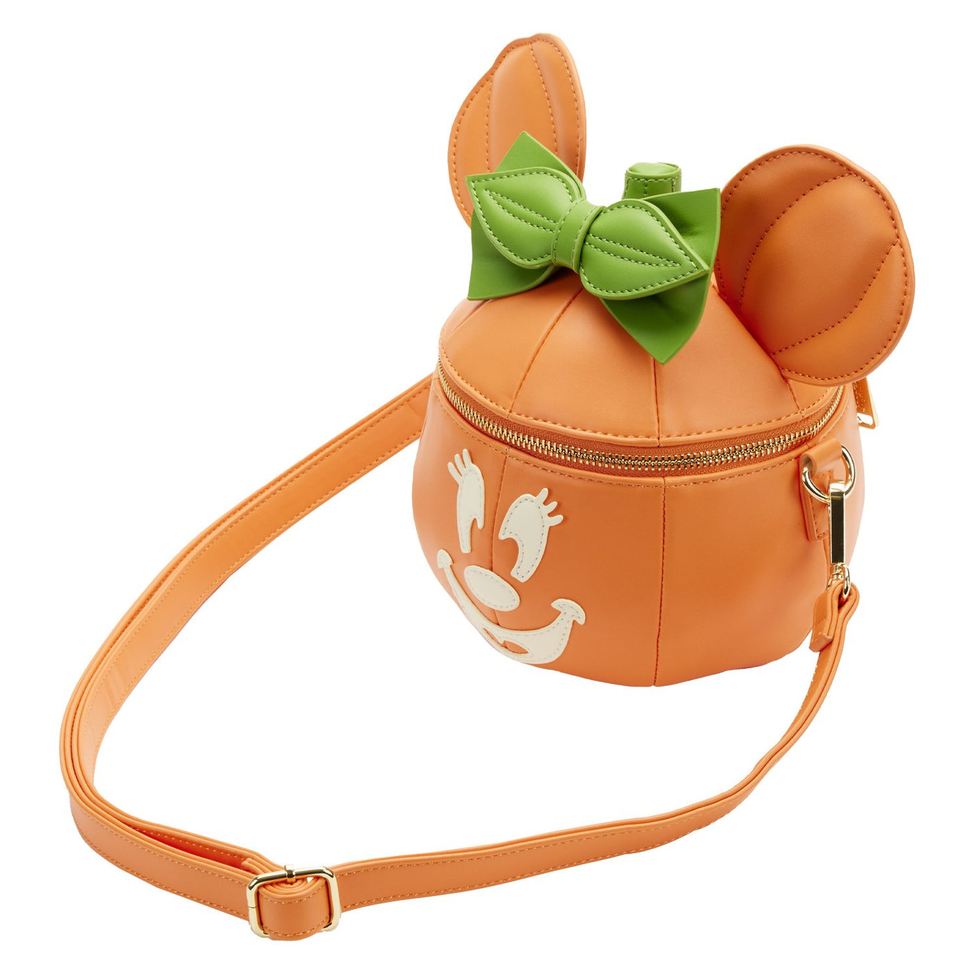 Loungefly Disney Glow Face Pumpkin Minnie Figural Crossbody - Top View