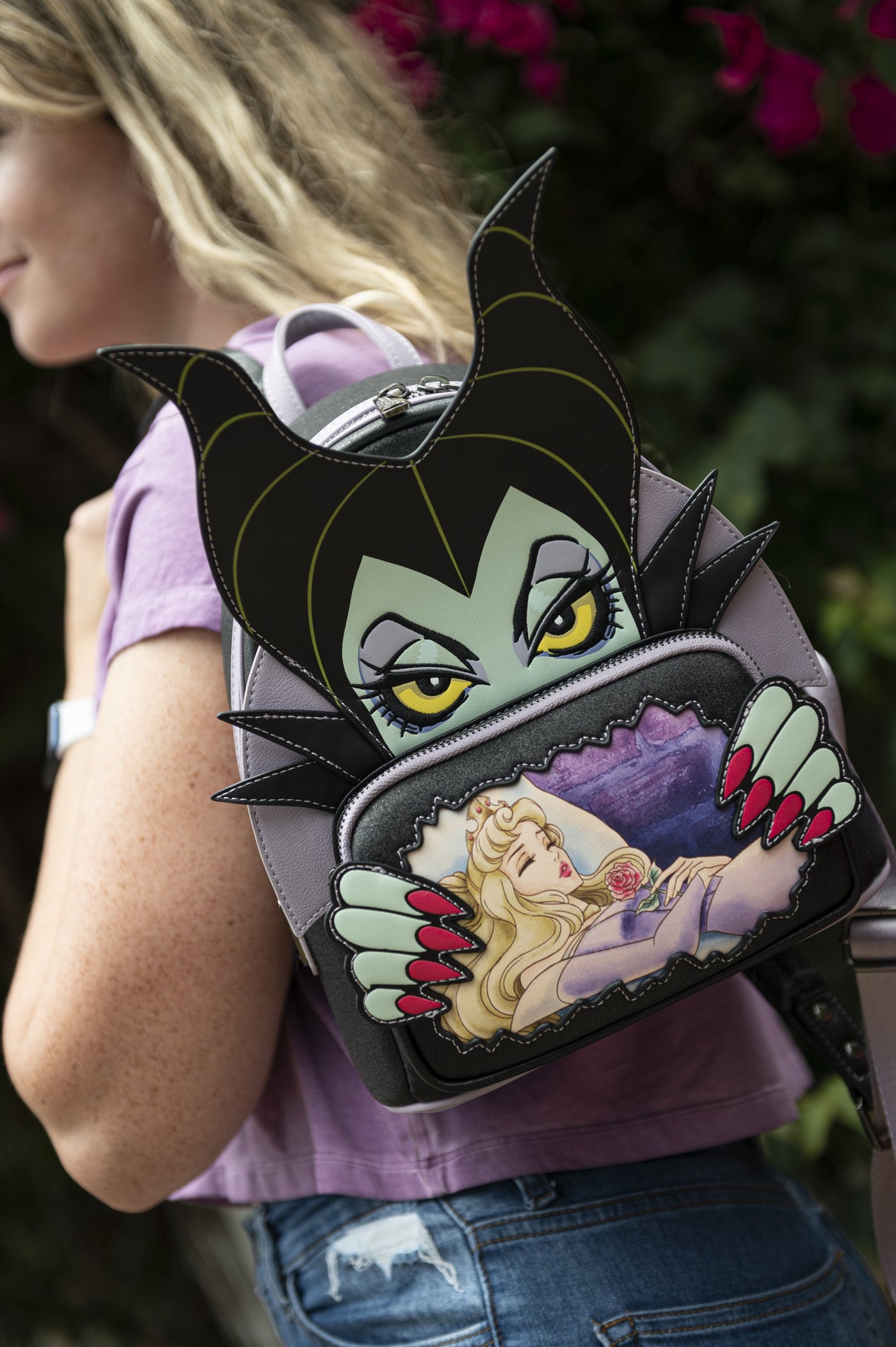 Loungefly Disney Villains Scene Maleficent Sleeping Beauty Wallet Zip  Around NEW