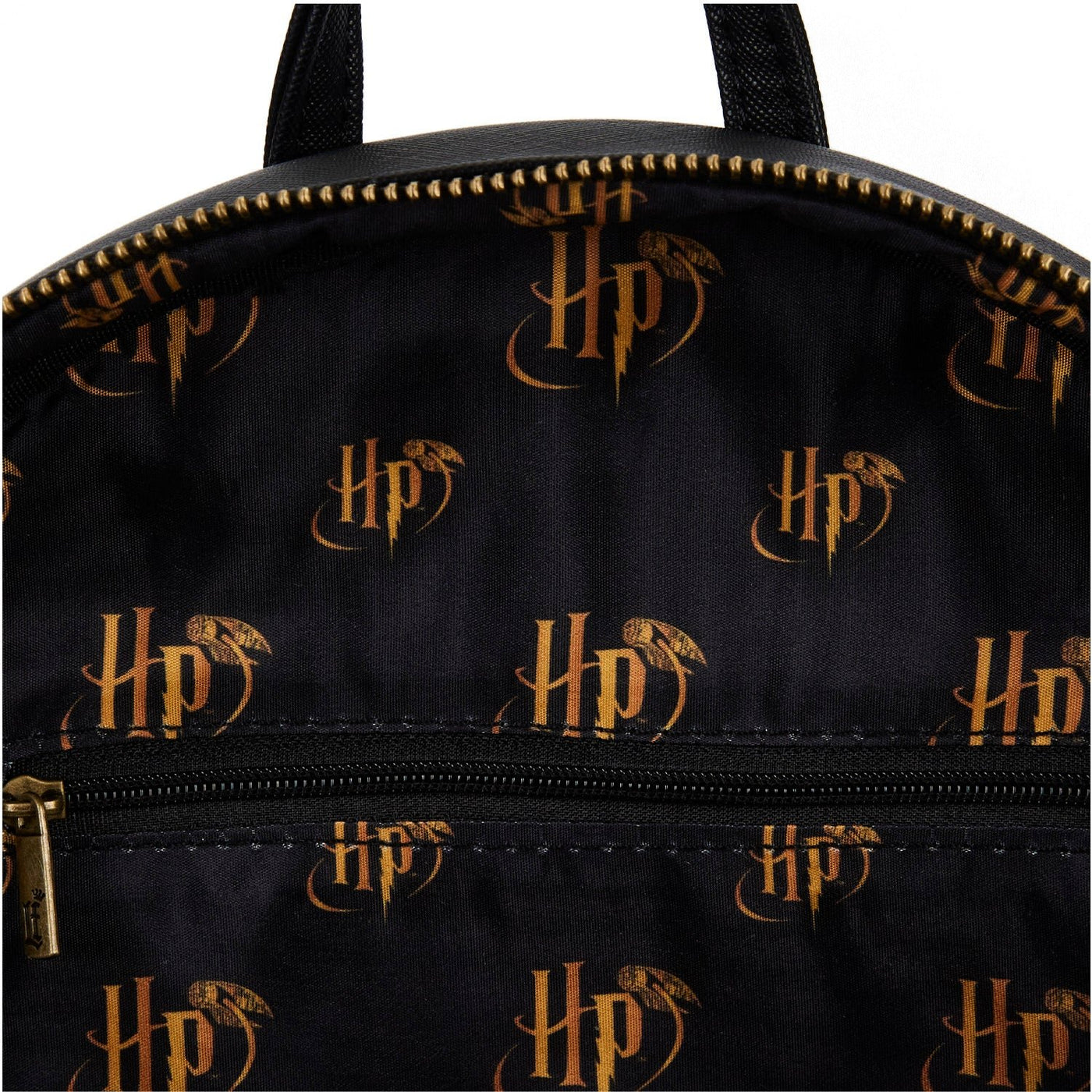 Loungefly Harry Potter Trilogy Triple Pocket Mini Backpack - Interior Lining