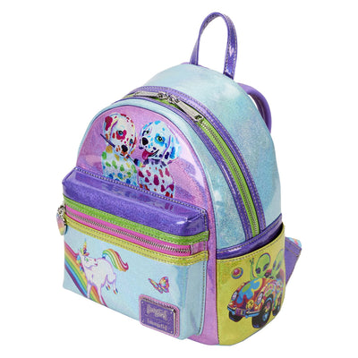 Loungefly Lisa Frank Color Block Mini Backpack - Top VIew