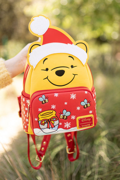 707 Street Exclusive - Loungefly Disney Santa Winnie the Pooh Cosplay Mini Backpack - IRL Front