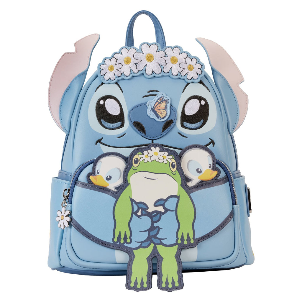 Loungefly Disney Lilo & Stitch Mint Floral AOP store Mini Backpack