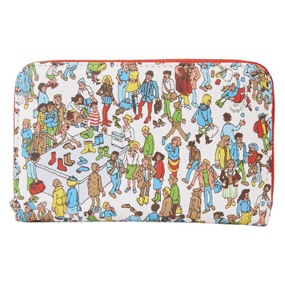 Loungefly Where's Waldo Allover Print Zip-Around Wallet - Front