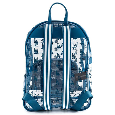 Loungefly MLB LA Dodgers Clear Allover Print Stadium Backpack