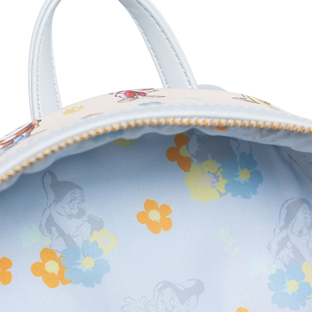 707 Street Exclusive - Loungefly Disney Snow White and the Seven Dwarfs Blue Mini Backpack - Interior Lining
