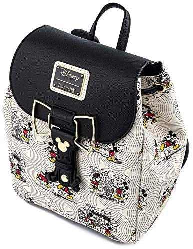 Disney Mickey & Minnie Allover Print Bow Hardware Mini Backpack