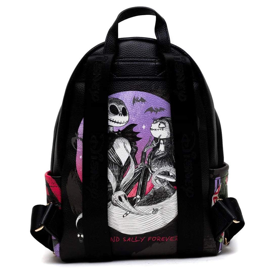 WondaPop High Fashion Disney Nightmare Before Christmas Jack and Sally Mini Backpack - Back