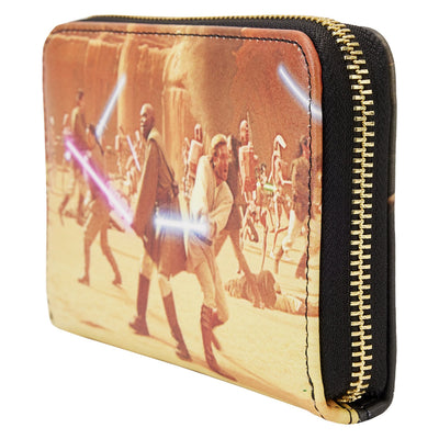 Loungefly Star Wars Episode Two Attack of the Clones Scene Zip-Around Wallet - Side View