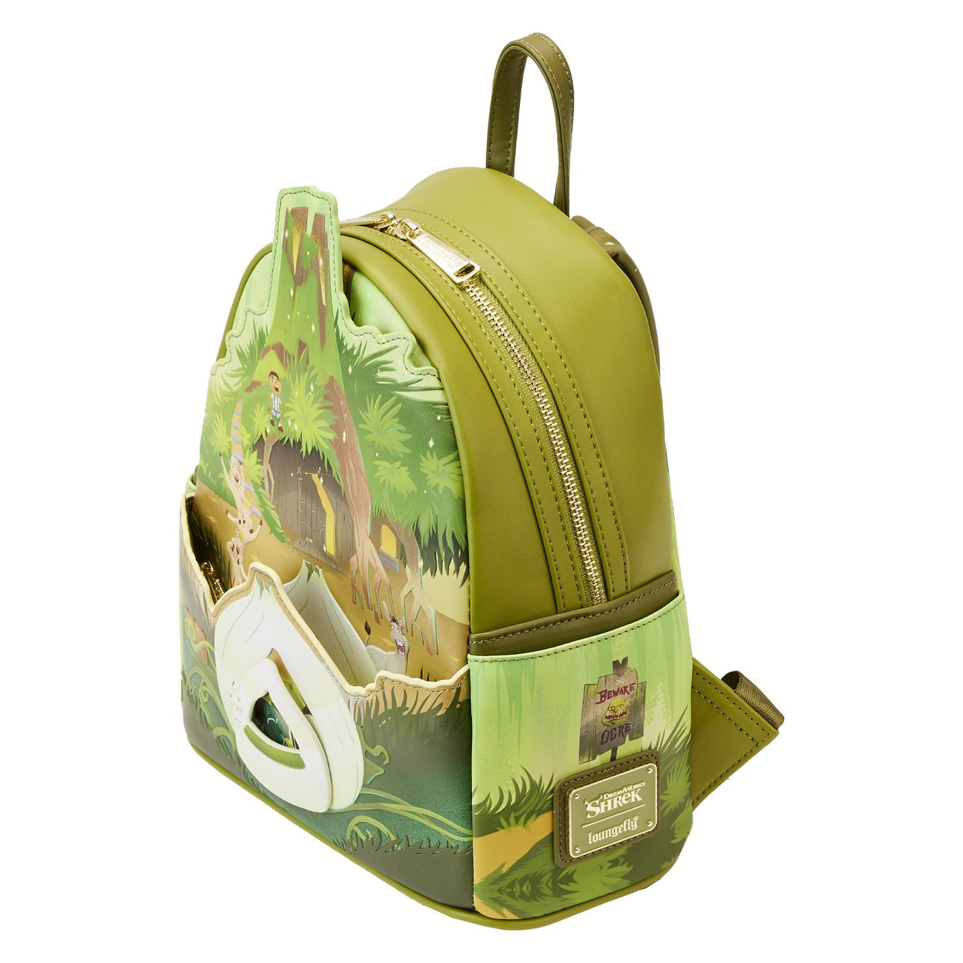 671803392526 - Loungefly Dreamworks Shrek Happily Ever After Mini Backpack - Top View