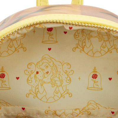Loungefly Disney Beauty and the Beast Belle Princess Scene Mini Backpack - Interior Lining