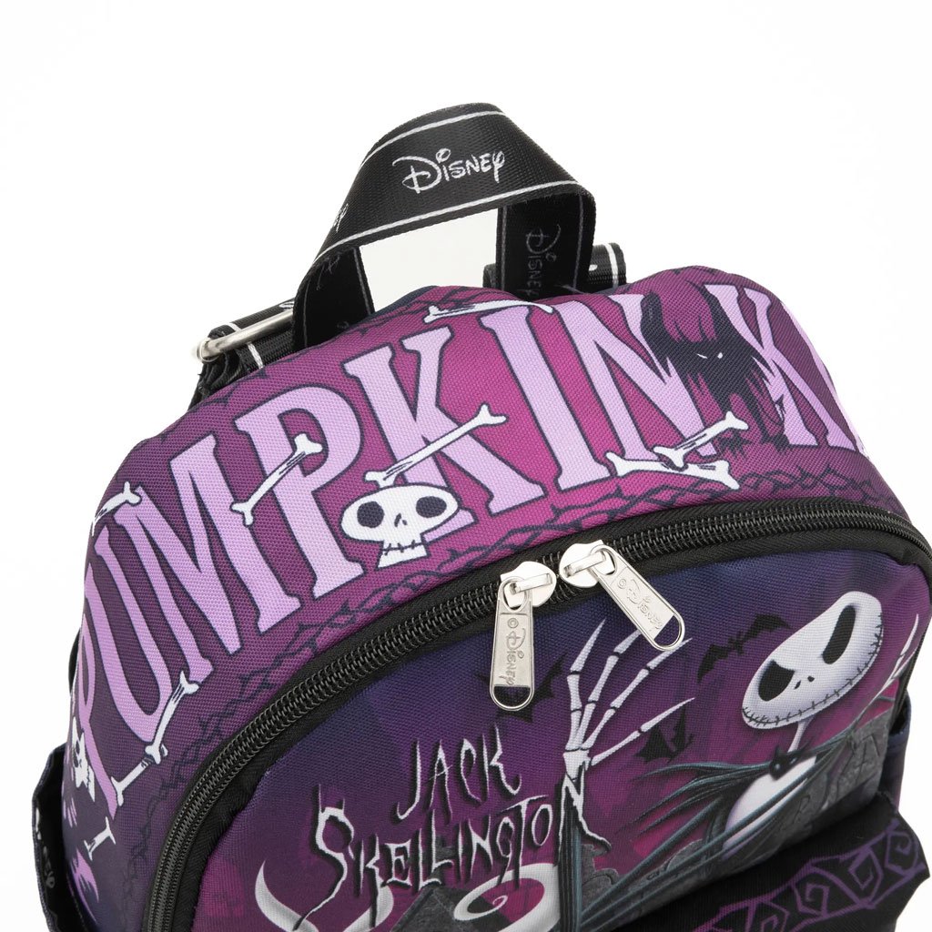 WondaPop Disney Nightmare Before Christmas Halloween Town Gang 13" Nylon Mini Backpack - Top View