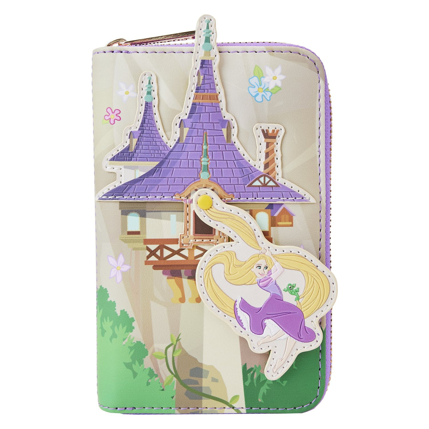 Loungefly Disney Tangled Rapunzel Swinging From Tower Zip-Around Wallet - Alternate Front View