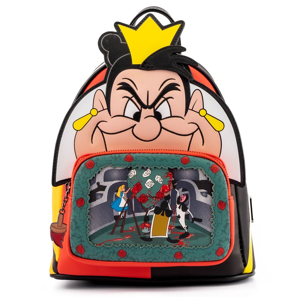 Loungefly Disney Villains Scene Queen Of Hearts Mini Backpack Front View