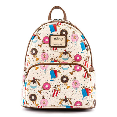 Loungefly Disney Chip & Dale Snackies Allover Print Mini Backpack - Front