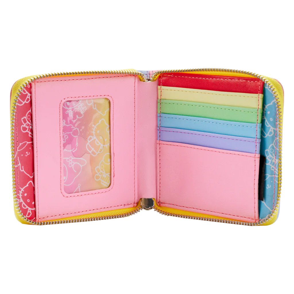 Loungefly Sanrio Hello Kitty And Friends Color Block Wallet - Open View